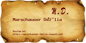Marschauser Dália névjegykártya